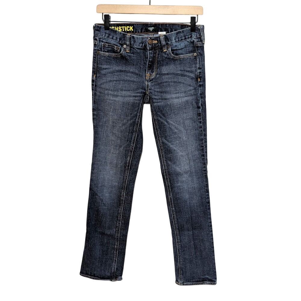 J Crew Matchstick Jeans Womens 27 Blue Dark Wash Low Rise Skinny Normcore Preppy